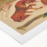 Vivid Expressionist Dogs in Landscape - Colorful Canvas Print