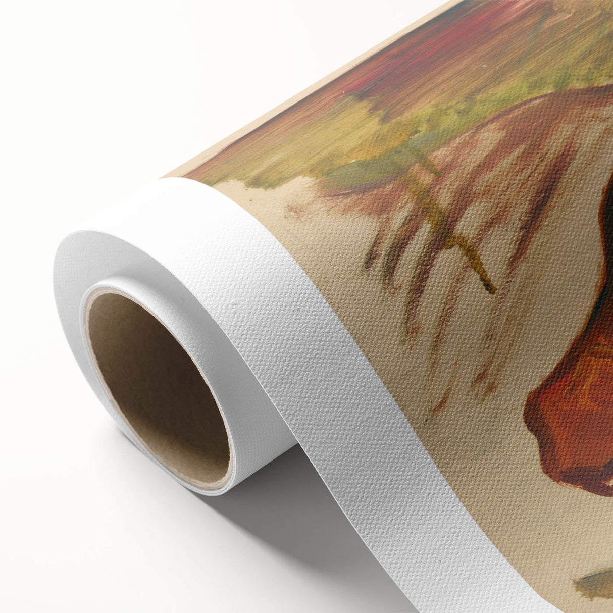 Vivid Expressionist Dogs in Landscape - Colorful Canvas Print