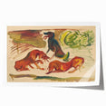 Vivid Expressionist Dogs in Landscape - Colorful Canvas Print