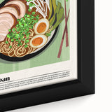 Extra large framed canvas featuring an array of colorful, textured food dishes on a black background.