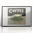 Large abstract wall art featuring mid-century modernist swirls in monochrome, framed in black acrylic.
