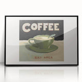 Large abstract wall art featuring mid-century modernist swirls in monochrome, framed in black acrylic.