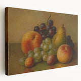 Large canvas depicting assorted fruits in vibrant colors, ideal for kitchen wall art.