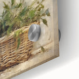 Festive Canvas Art - Rustic Holly Basket Christmas Wall Decorations