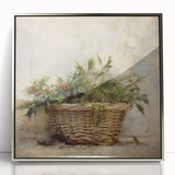 Festive Canvas Art - Rustic Holly Basket Christmas Wall Decorations