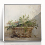 Festive Canvas Art - Rustic Holly Basket Christmas Wall Decorations