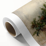 Festive Canvas Art - Rustic Holly Basket Christmas Wall Decorations