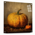 Halloween Art Prints - Rustic Pumpkin Painting for Fall Wall Decor