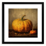 Halloween Art Prints - Rustic Pumpkin Painting for Fall Wall Decor