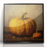 Halloween Art Prints - Rustic Pumpkin Painting for Fall Wall Decor