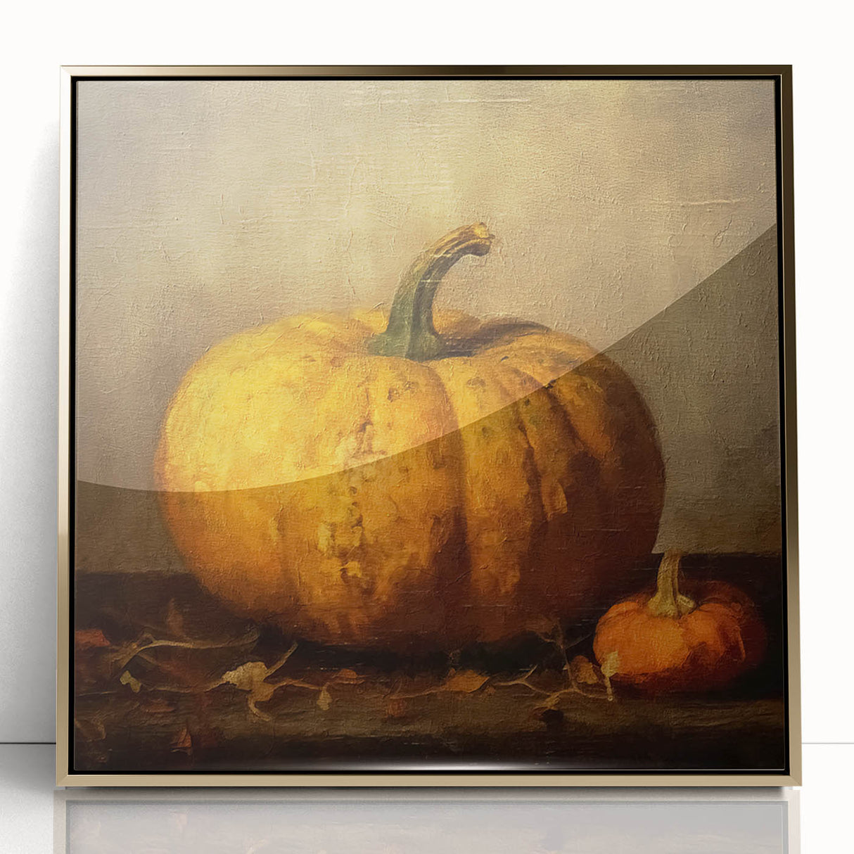 Halloween Art Prints - Rustic Pumpkin Painting for Fall Wall Decor