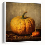 Halloween Art Prints - Rustic Pumpkin Painting for Fall Wall Decor