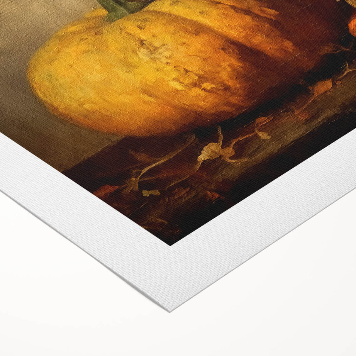 Halloween Art Prints - Rustic Pumpkin Painting for Fall Wall Decor