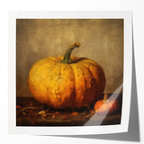 Halloween Art Prints - Rustic Pumpkin Painting for Fall Wall Decor
