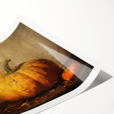 Halloween Art Prints - Rustic Pumpkin Painting for Fall Wall Decor