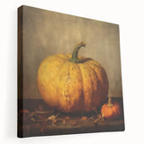 Halloween Art Prints - Rustic Pumpkin Painting for Fall Wall Decor