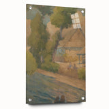 Lajos Csordák's By the Water - Rustic Impressionist Landscape Painting