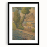 Lajos Csordák's By the Water - Rustic Impressionist Landscape Painting