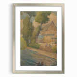 Lajos Csordák's By the Water - Rustic Impressionist Landscape Painting