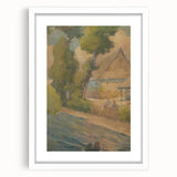 Lajos Csordák's By the Water - Rustic Impressionist Landscape Painting