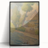 Lajos Csordák's By the Water - Rustic Impressionist Landscape Painting