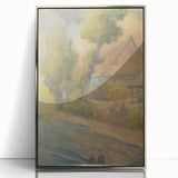 Lajos Csordák's By the Water - Rustic Impressionist Landscape Painting