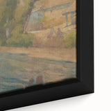 Lajos Csordák's By the Water - Rustic Impressionist Landscape Painting