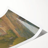 Lajos Csordák's By the Water - Rustic Impressionist Landscape Painting