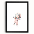 Personalized Kids Art - Space Explorer Girls Bedroom Wall Decor