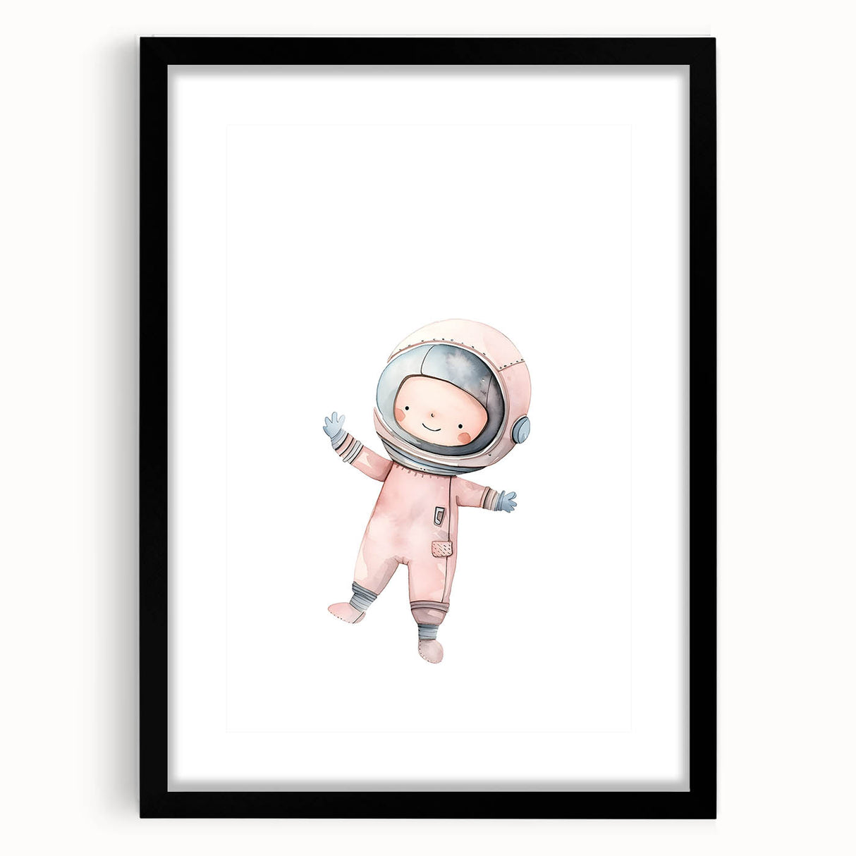 Personalized Kids Art - Space Explorer Girls Bedroom Wall Decor