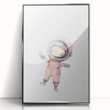 Personalized Kids Art - Space Explorer Girls Bedroom Wall Decor