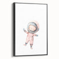 Personalized Kids Art - Space Explorer Girls Bedroom Wall Decor