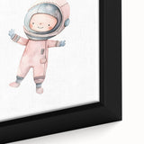 Personalized Kids Art - Space Explorer Girls Bedroom Wall Decor