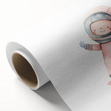 Personalized Kids Art - Space Explorer Girls Bedroom Wall Decor