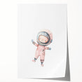 Personalized Kids Art - Space Explorer Girls Bedroom Wall Decor