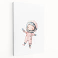 Personalized Kids Art - Space Explorer Girls Bedroom Wall Decor