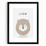 Lion Acrylic Nursery Art - Baby Room Wall Decor for Kids