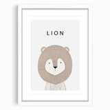 Lion Acrylic Nursery Art - Baby Room Wall Decor for Kids
