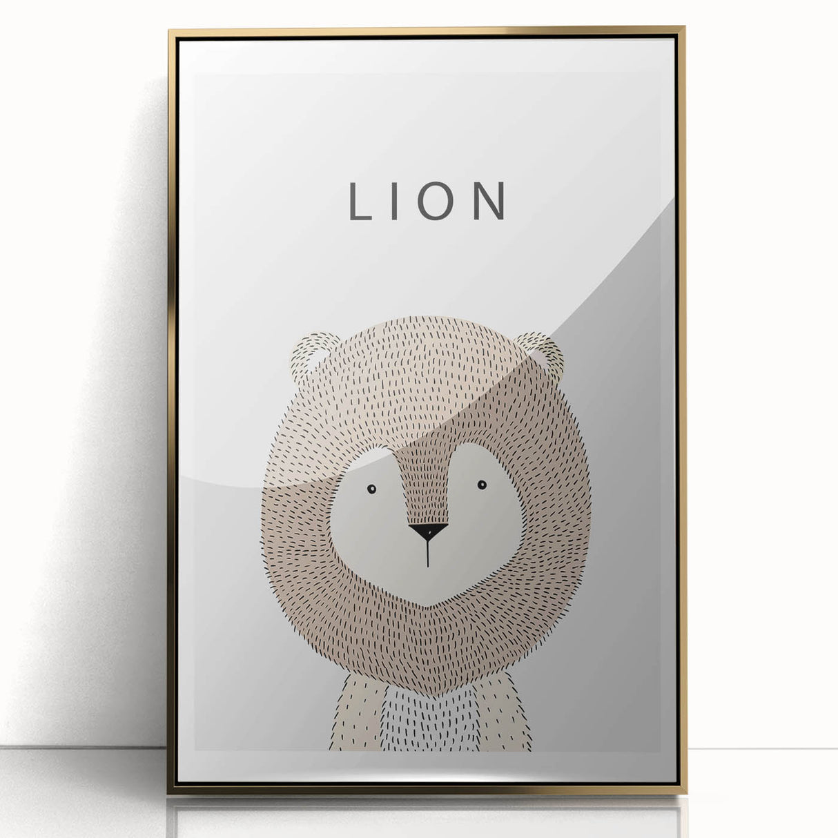 Lion Acrylic Nursery Art - Baby Room Wall Decor for Kids