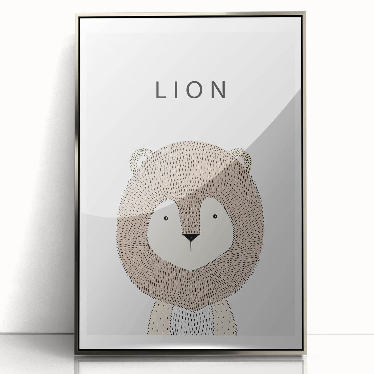 Lion Acrylic Nursery Art - Baby Room Wall Decor for Kids
