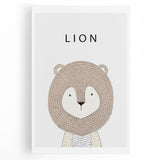 Lion Acrylic Nursery Art - Baby Room Wall Decor for Kids