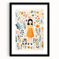 Personalized Children's Art Prints – Floral Girl Wall Decor