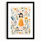 Personalized Children's Art Prints – Floral Girl Wall Decor