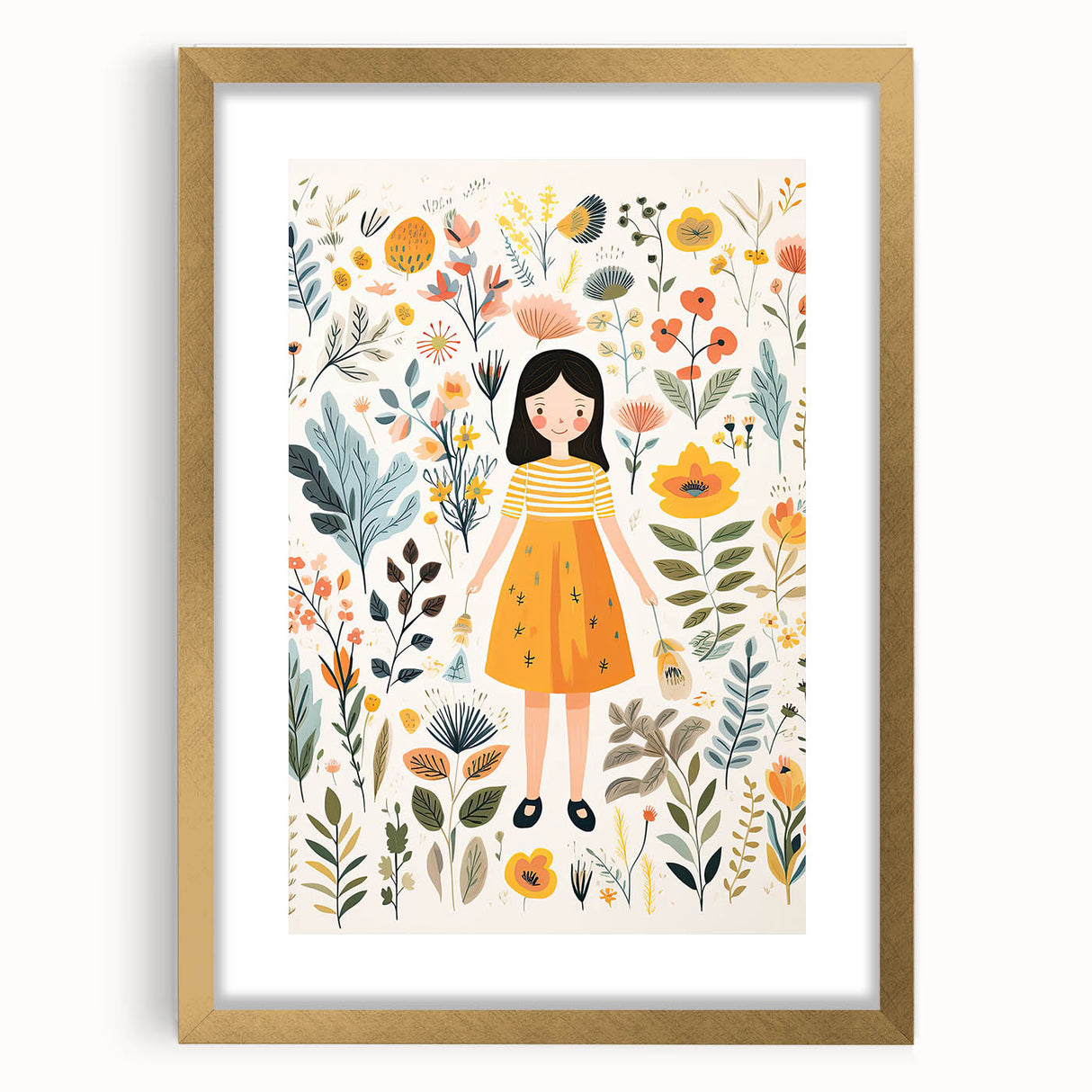 Personalized Children's Art Prints – Floral Girl Wall Decor
