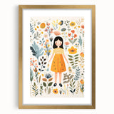 Personalized Children's Art Prints – Floral Girl Wall Decor