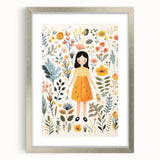 Personalized Children's Art Prints – Floral Girl Wall Decor