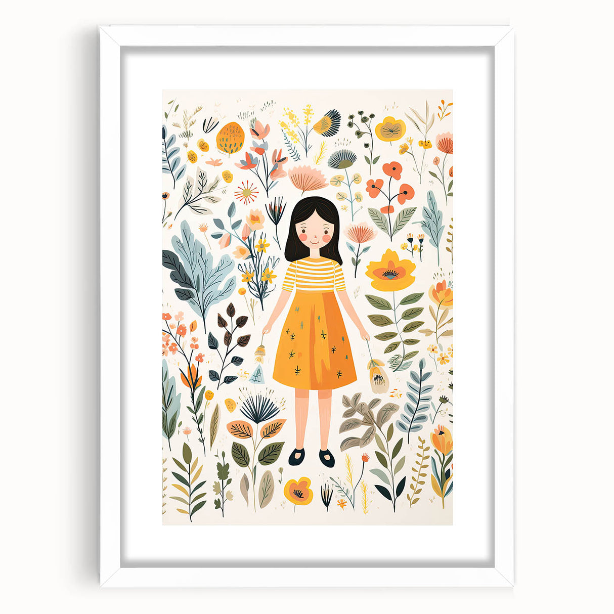 Personalized Children's Art Prints – Floral Girl Wall Decor