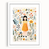 Personalized Children's Art Prints – Floral Girl Wall Decor
