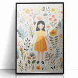 Personalized Children's Art Prints – Floral Girl Wall Decor