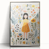 Personalized Children's Art Prints – Floral Girl Wall Decor